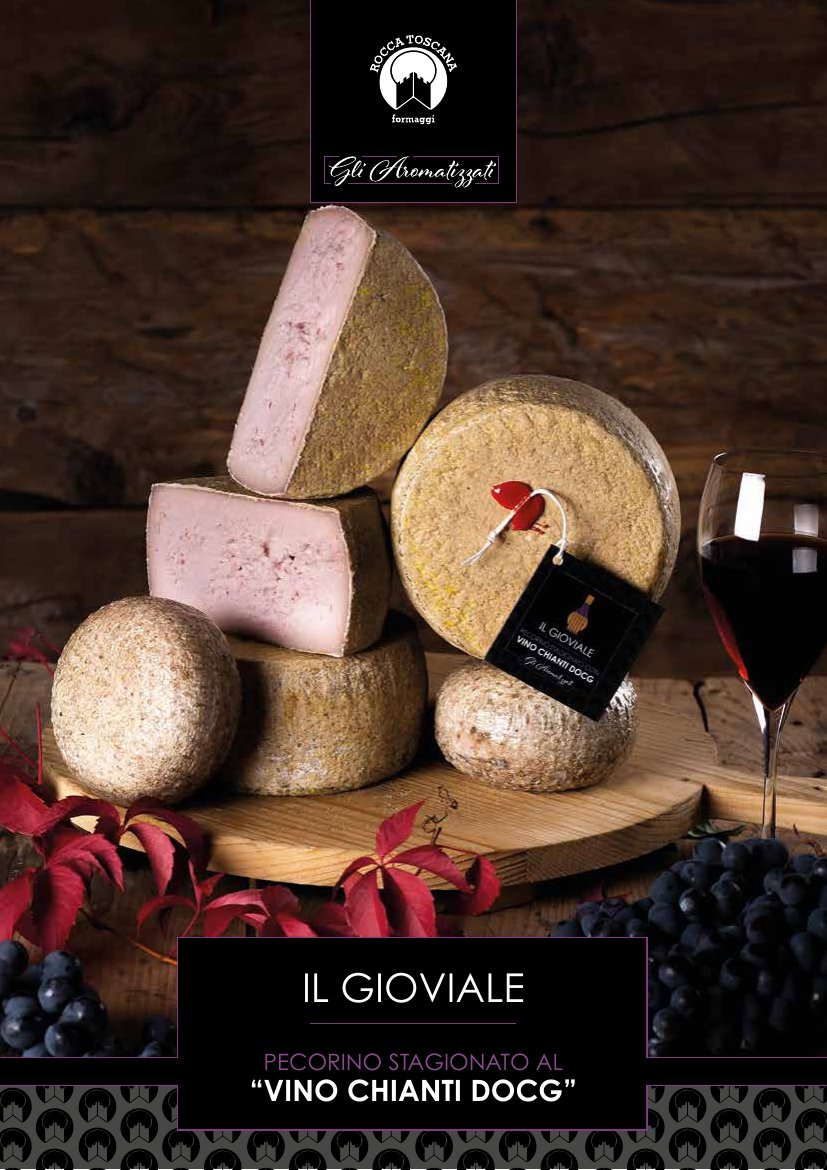 Il Gioviale - Pecorino Stagionato al "Vino Chianti Docg" (Chianti-Wein) ca. 300g/Stück