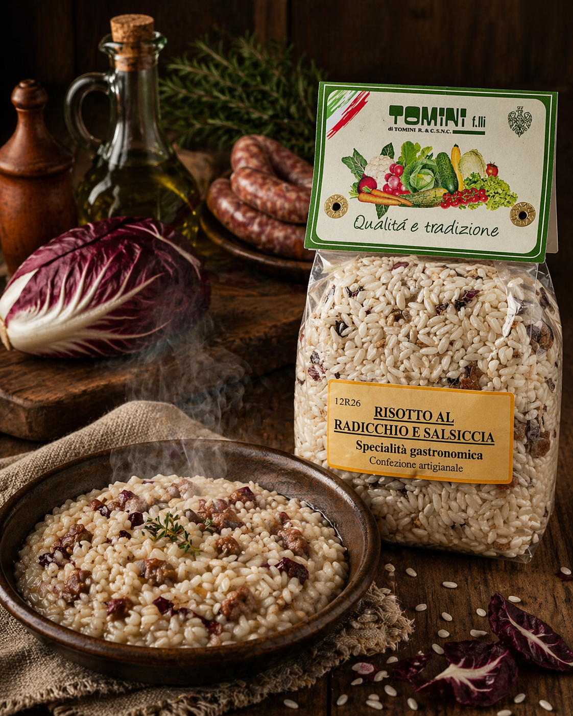 Risotto al Radicchio e Salsiccia